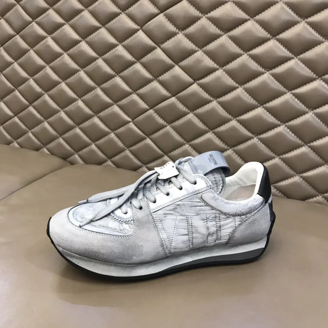 Dior Silver Metallic Black White Sneakers