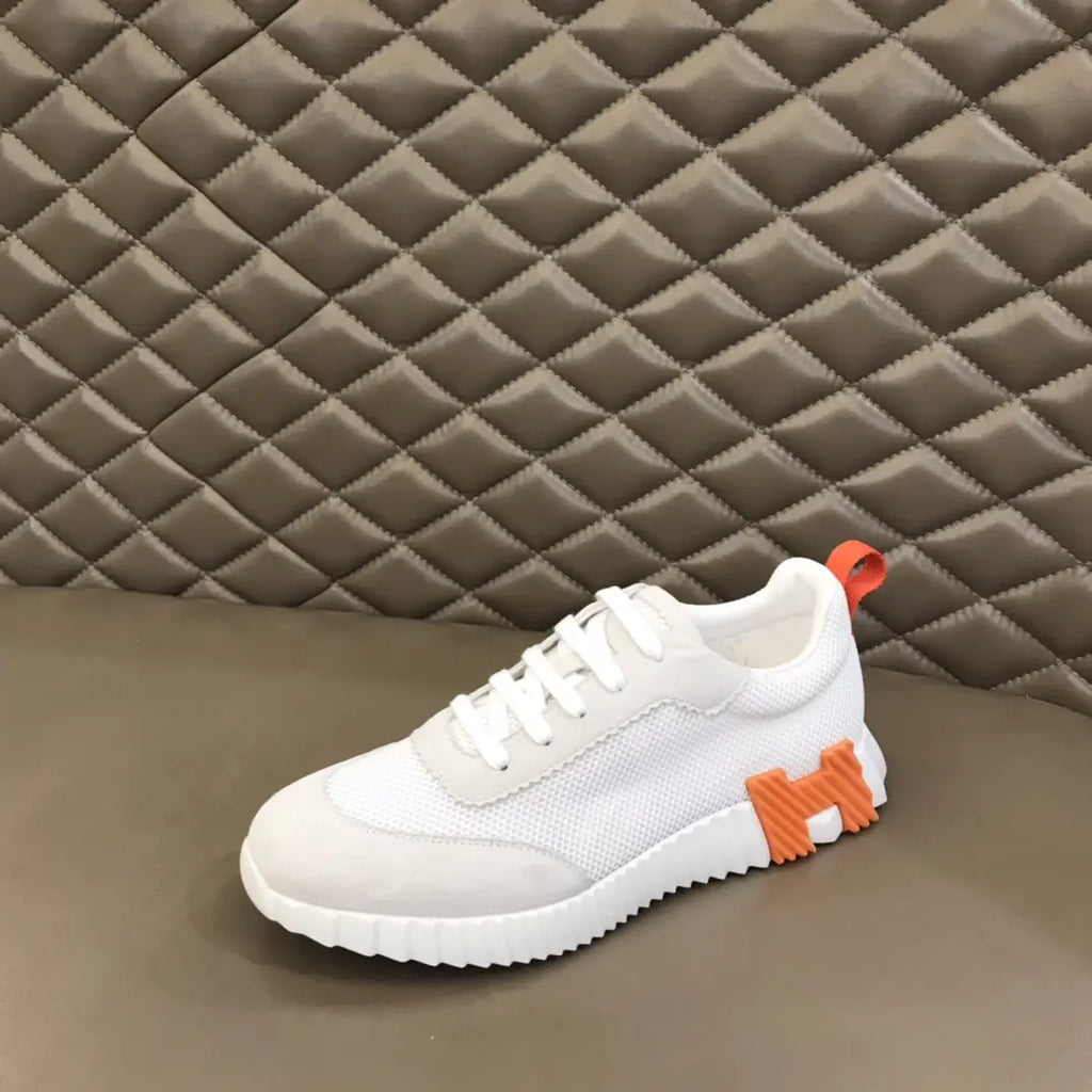 Hermes White Orange Black Sneakers