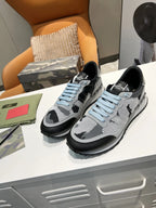 Valentino Rockrunner Grey Black Camouflage Sneakers