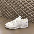 Prada White Leather Low Top Sneakers