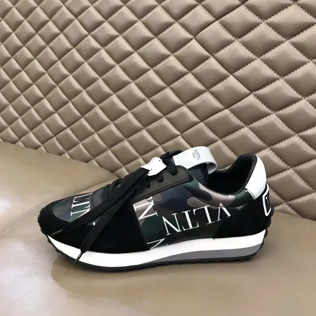 Valentino Black Camo Green White Sneakers