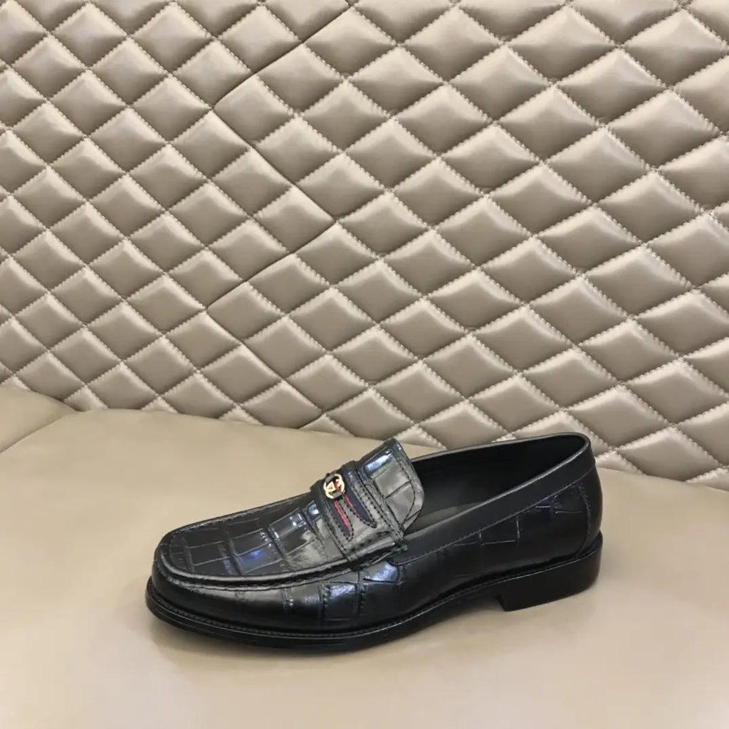 Gucci Horsebit Black Crocodile Loafers