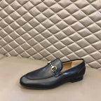 Gucci Horsebit Black Gold Loafers