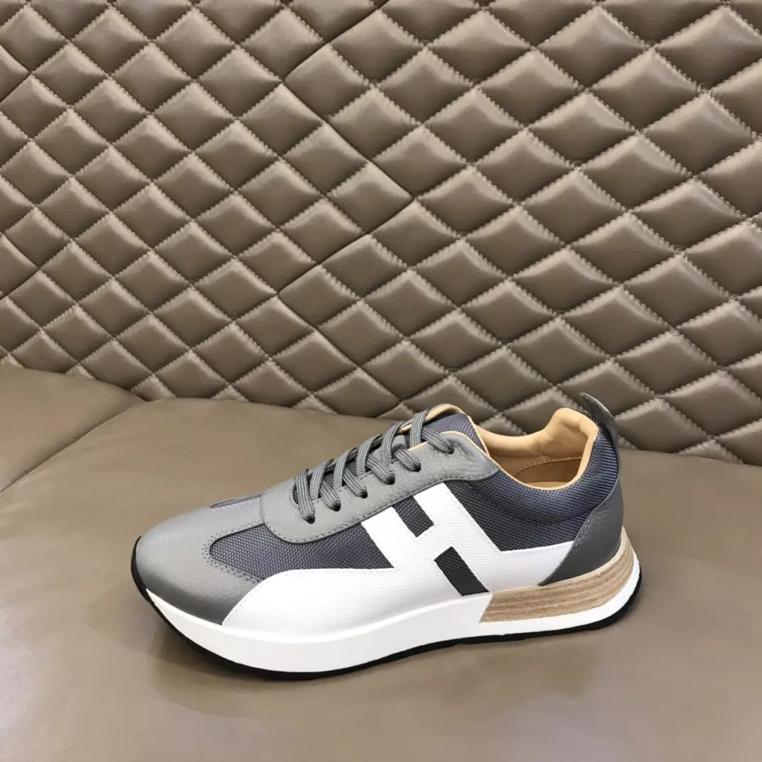 Hermes Grey White Black Sneakers