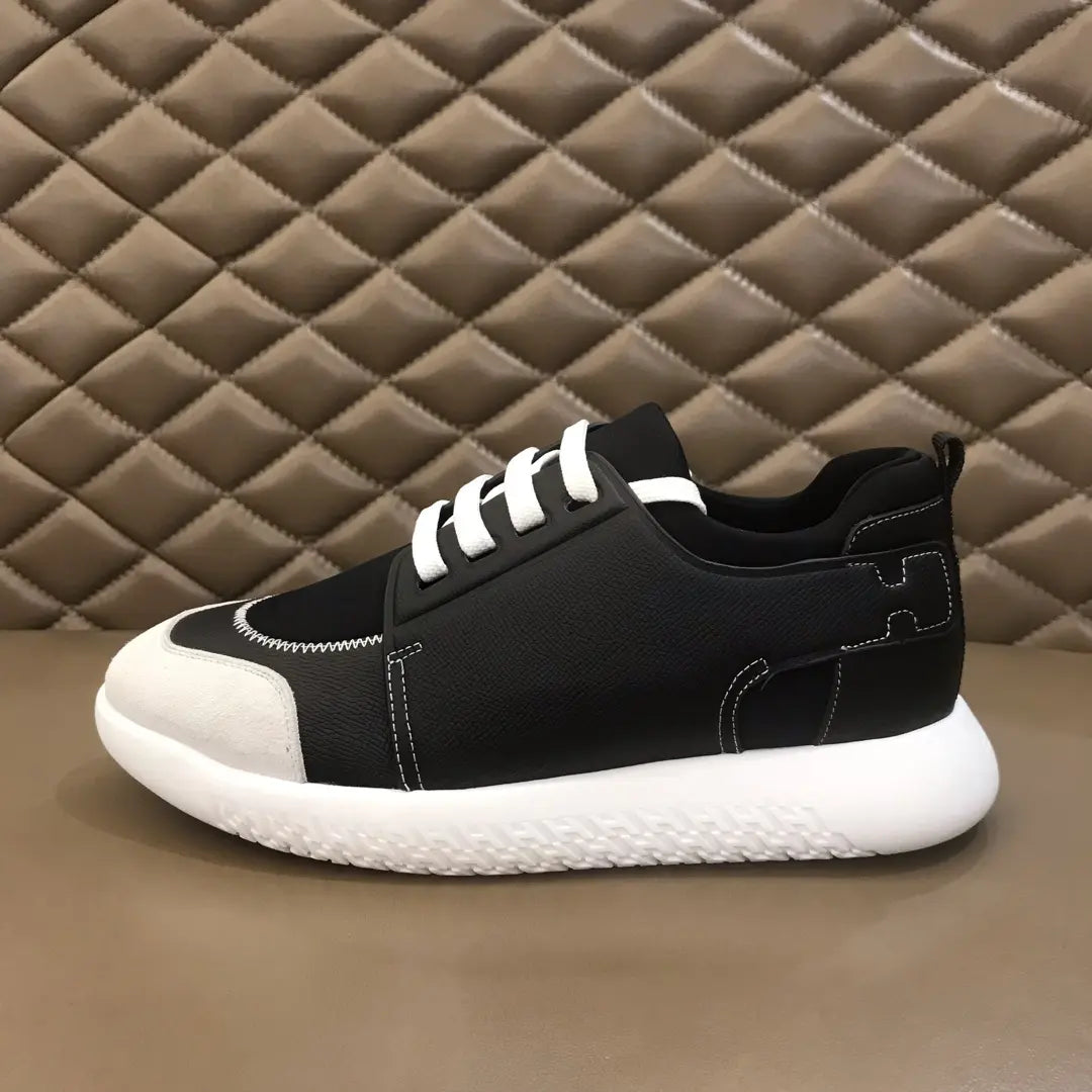 Hermes Paris Black White Sneakers