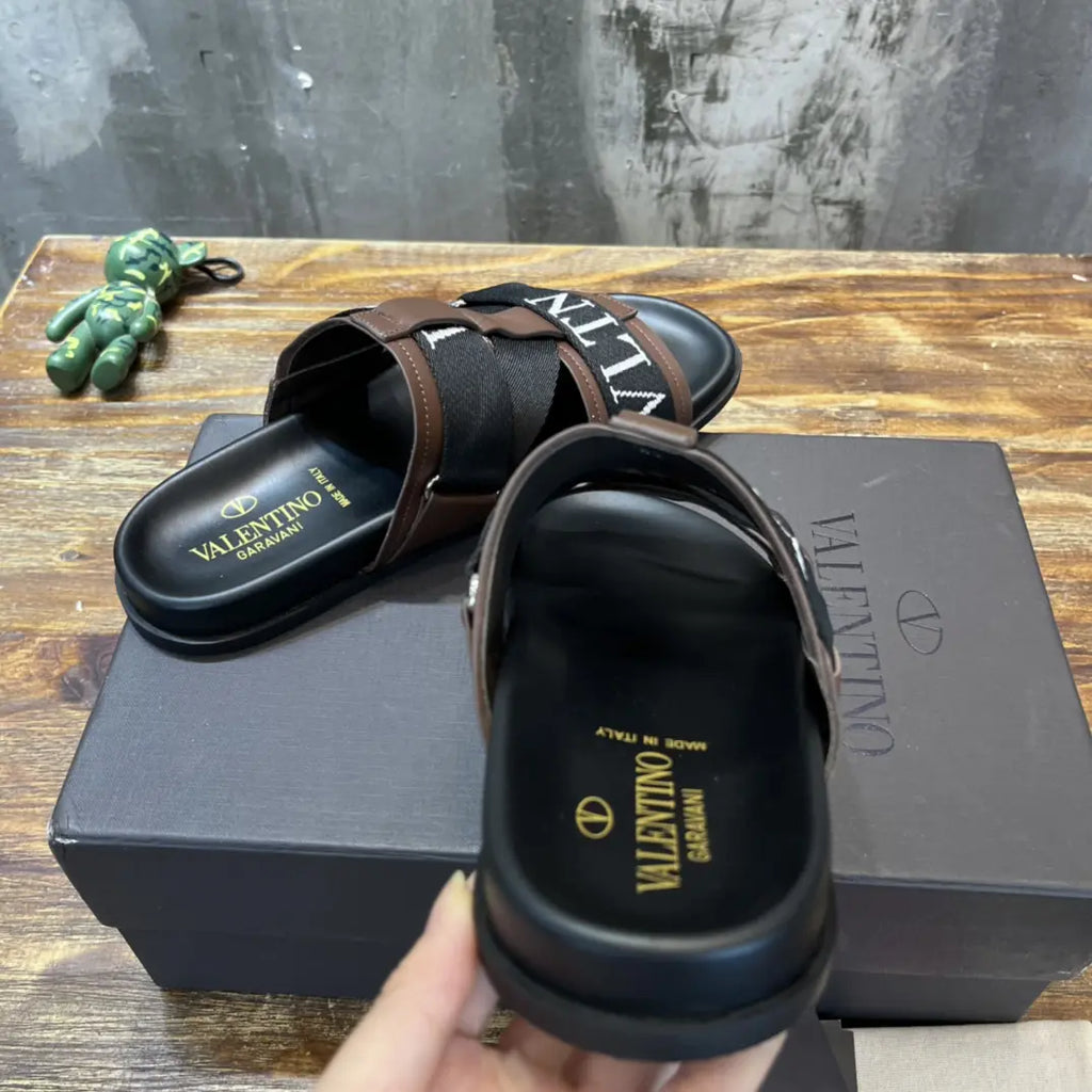Valentino VLTN Black Brown Sandals