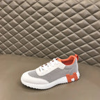 Hermes White Orange Blue Mesh Sneakers