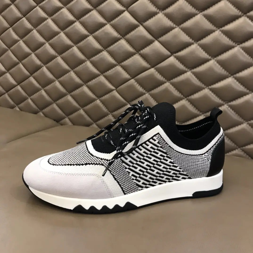 Hermes White Black Sneakers