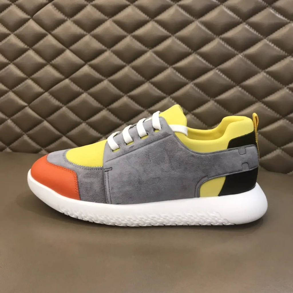 Hermes Grey Yellow Orange Black Sneakers