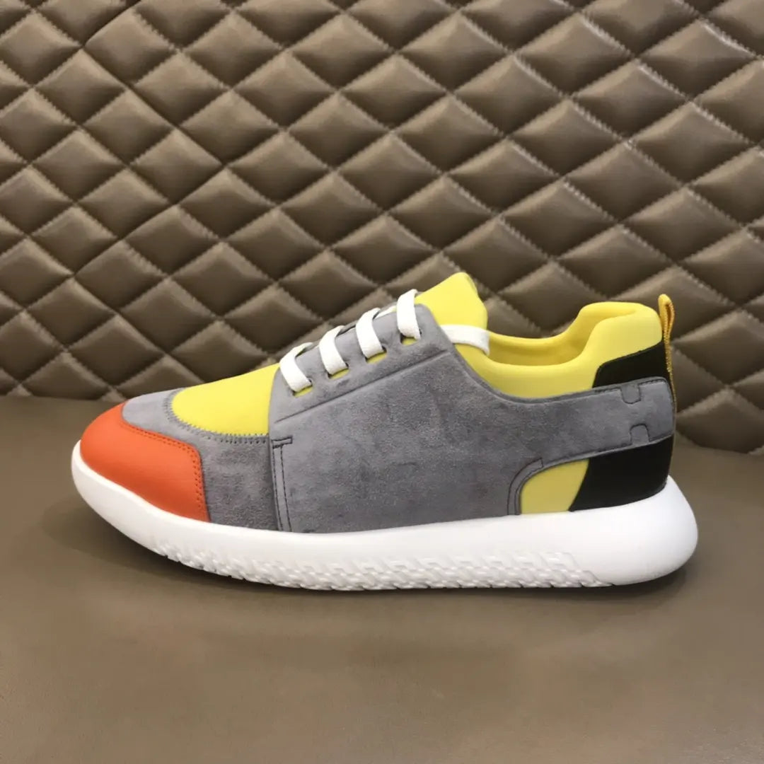 Hermes Grey Yellow Orange Black Sneakers