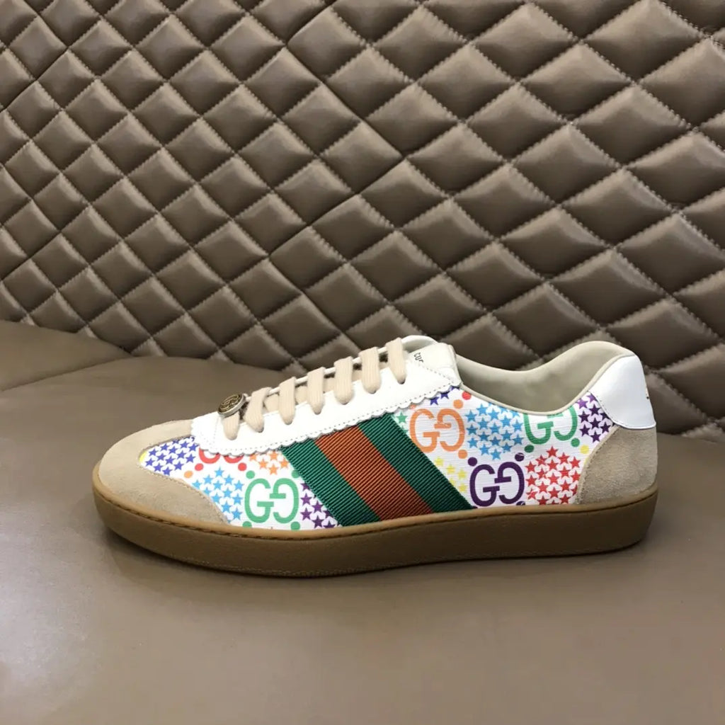 Gucci Ace White Beige Multicolor Sneakers