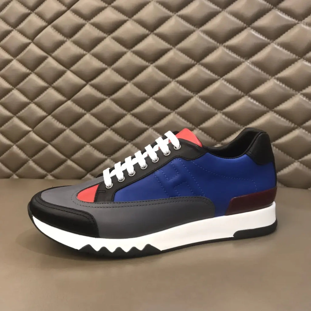 Hermes Blue Black Red Grey Sneakers