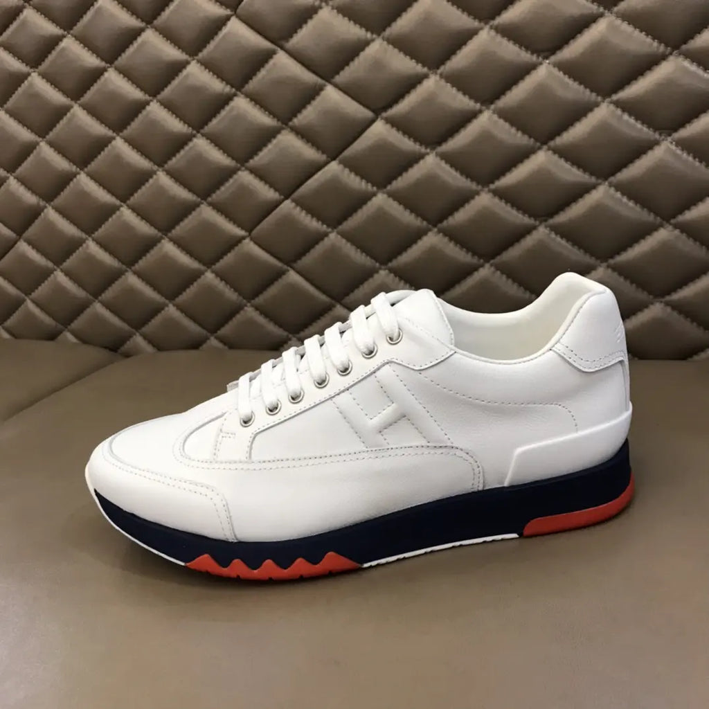 Hermes Paris White Black Red Sneakers