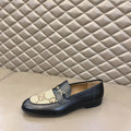 Gucci GG Chain Black Beige Loafers