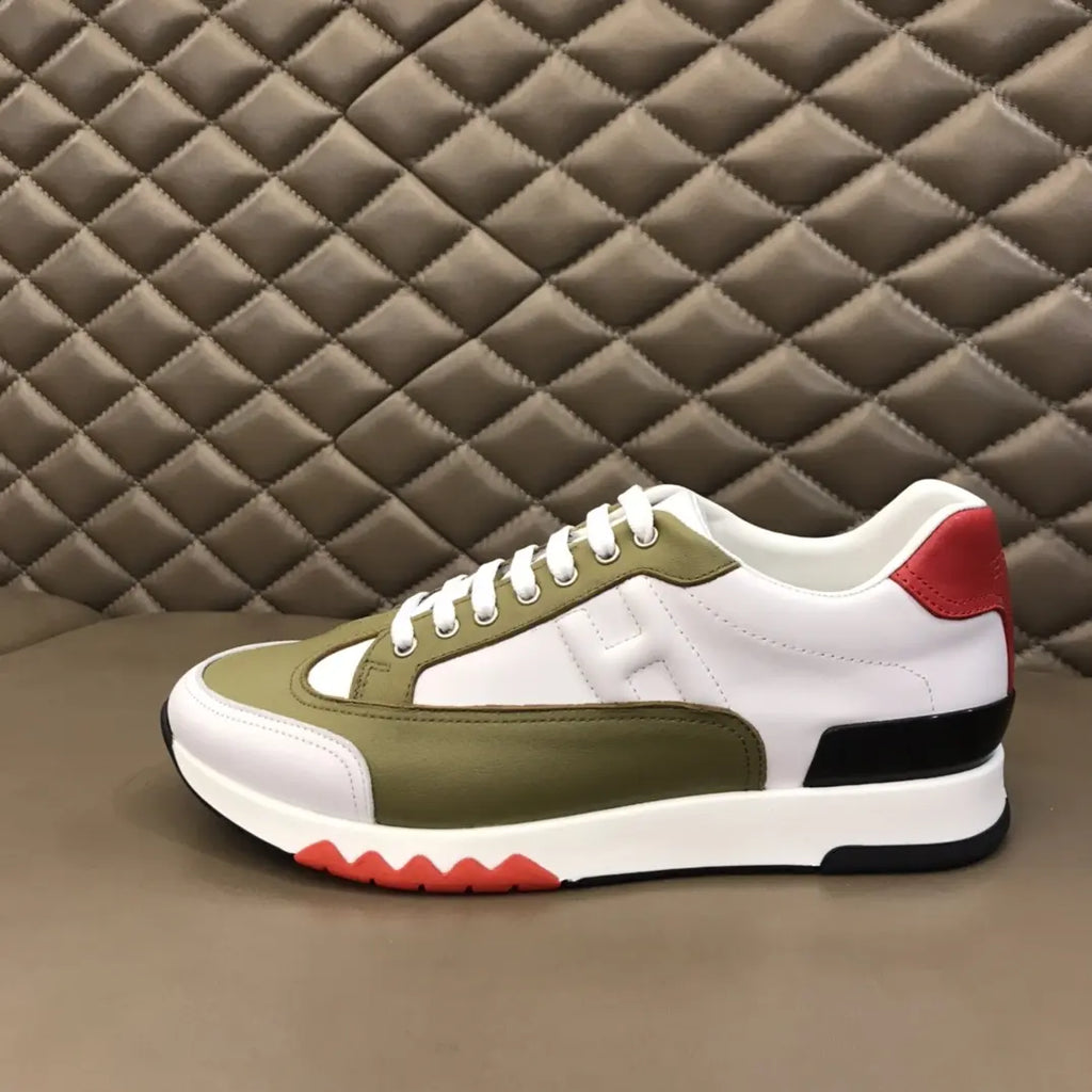 Hermes Bouncing White Green Red Sneakers