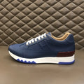Hermès Paris Navy Blue Brown White Sneakers