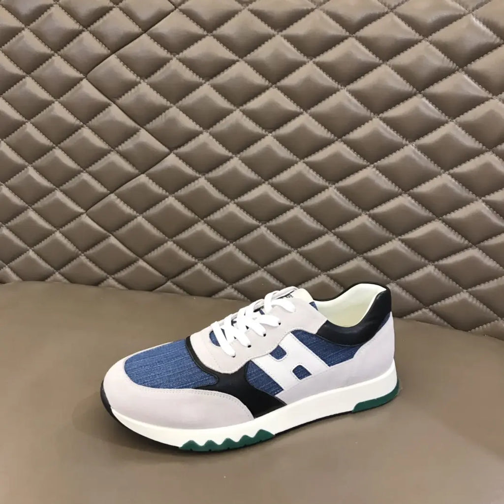 Versace White Black Blue Sneakers