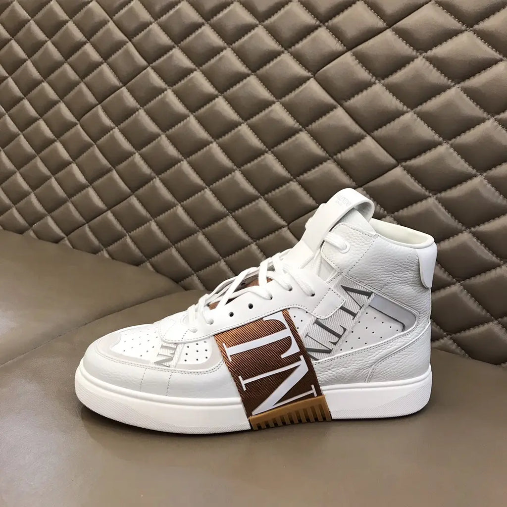 Valentino VN High White Brown Sneakers