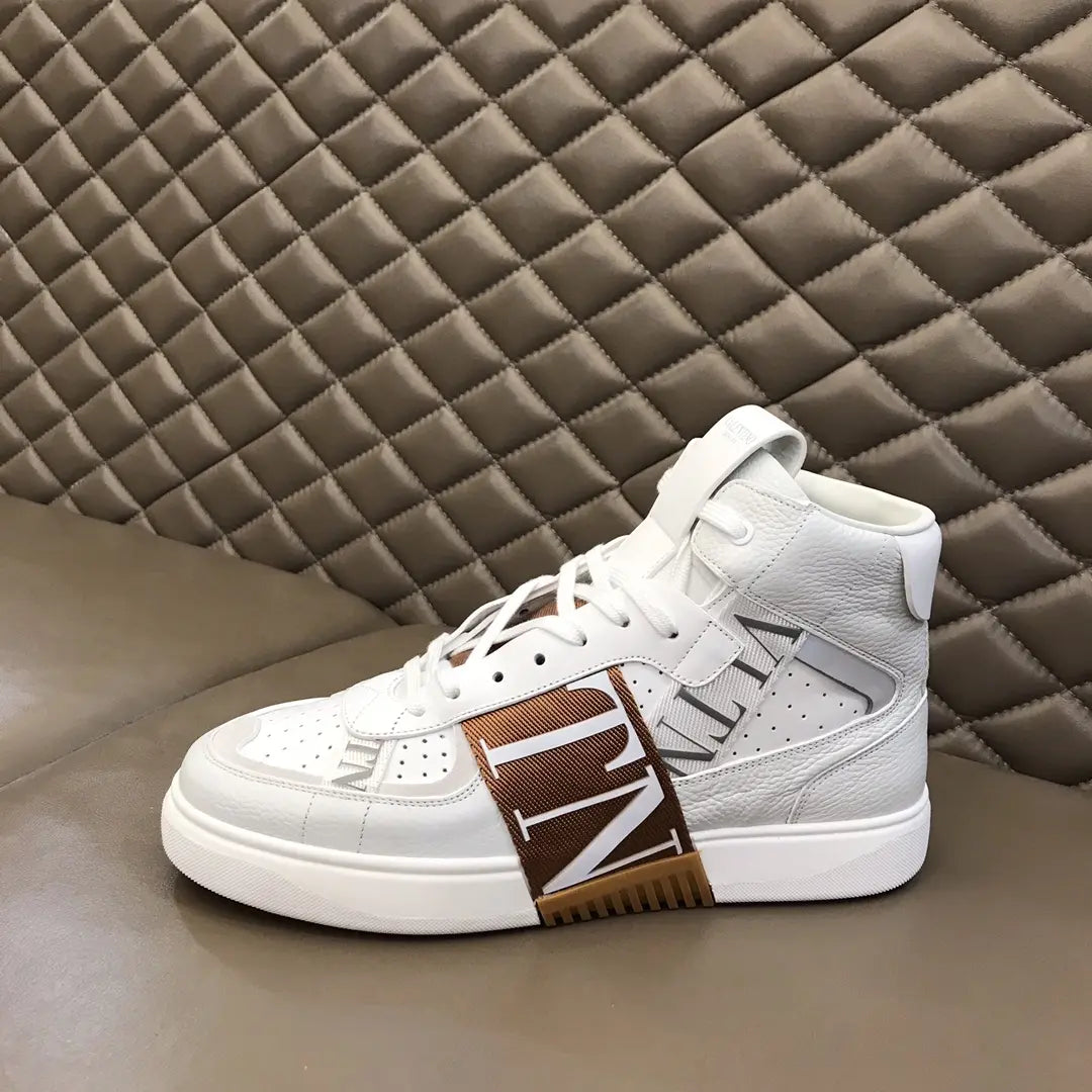 Valentino VN High White Brown Sneakers