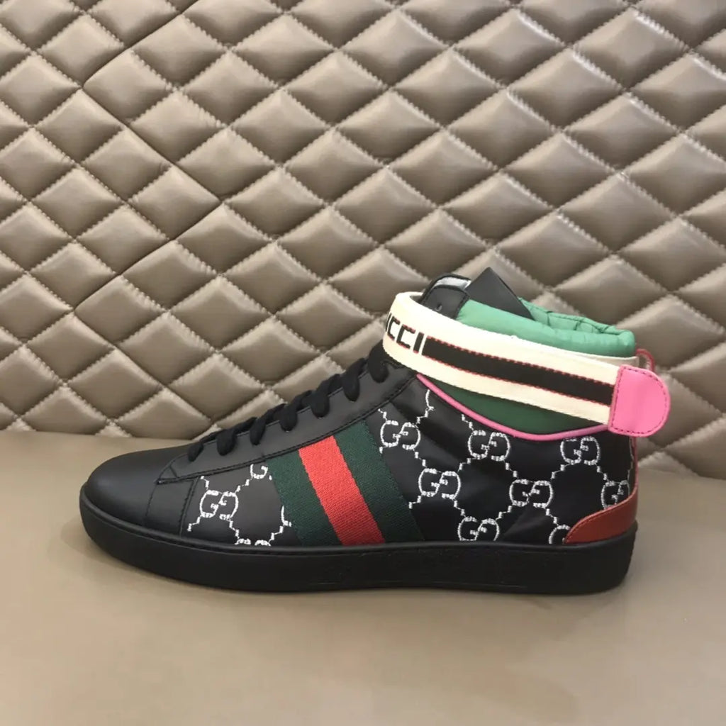 Gucci GG Supreme Black Red Green Sneakers