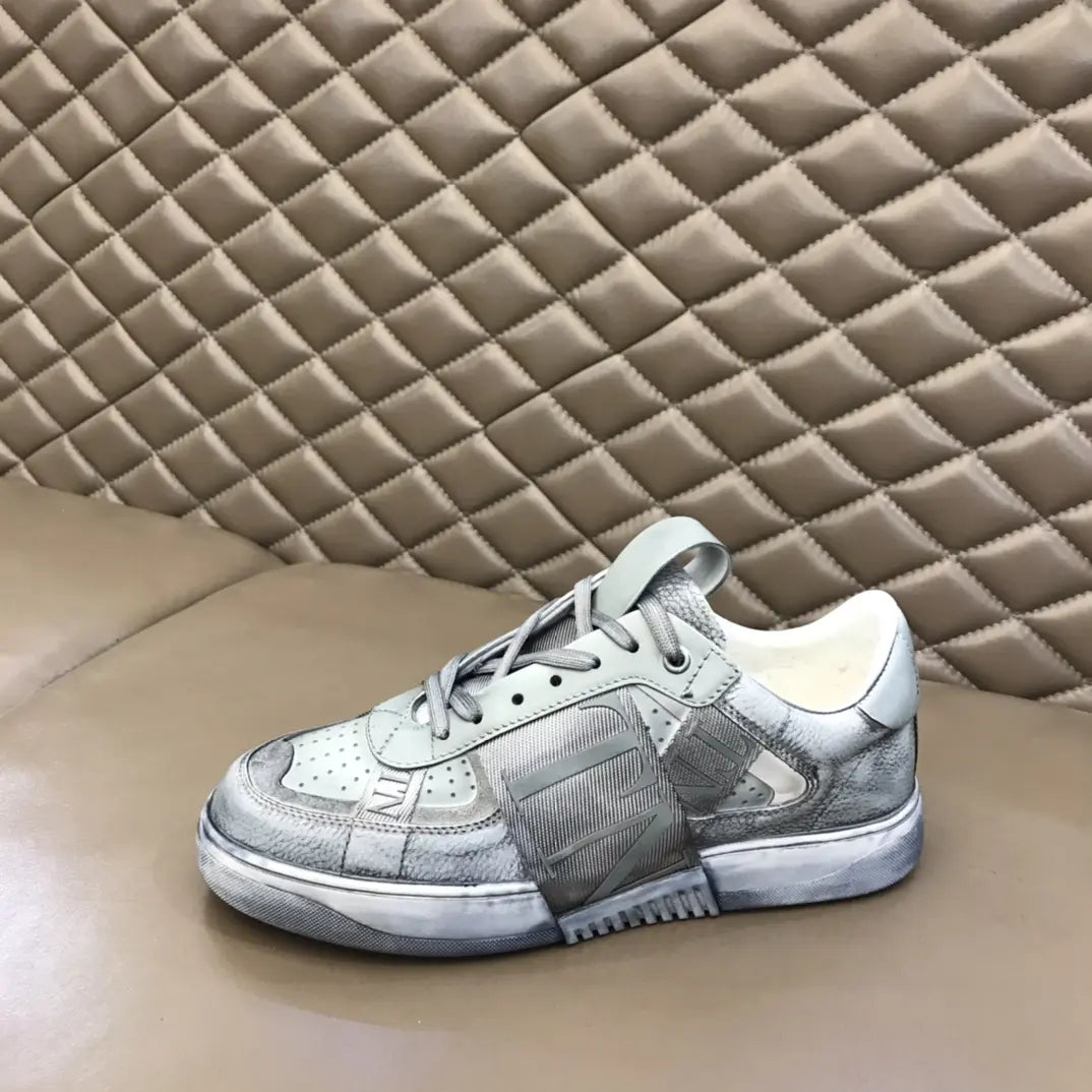 Valentino Garavani Light Grey Metallic Sneakers