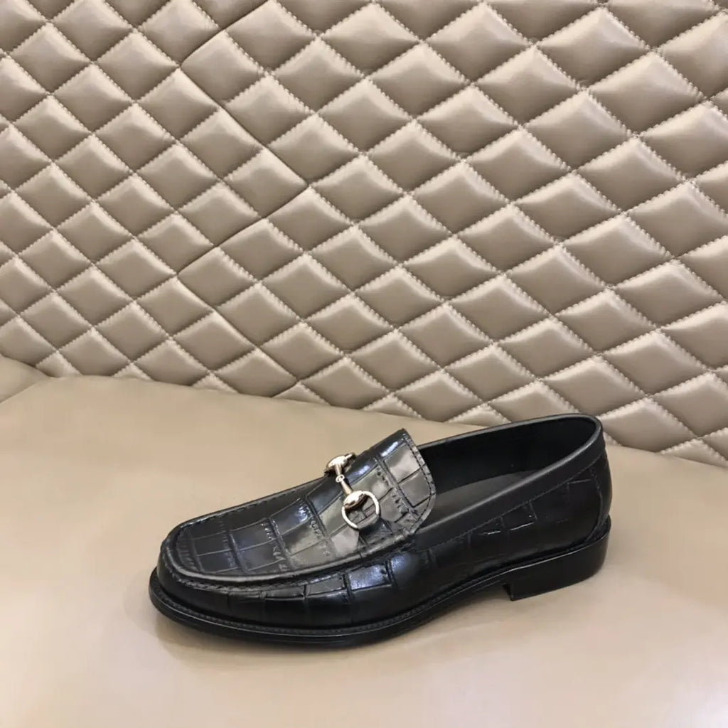 Gucci Horsebit Black Crocodile Loafers