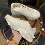 Thank Text White Cream Beige Sneakers