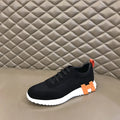 Hermes Paris Black White Orange Sneakers