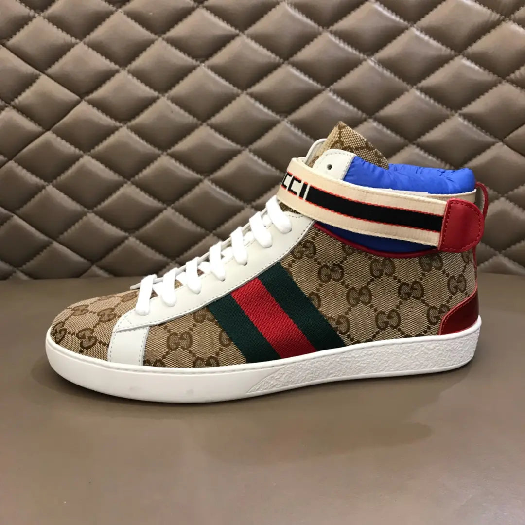 Gucci GG Beige Red Green Sneakers