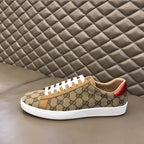 Gucci Ace Beige Brown Red Sneakers