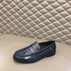Gucci GG Blue Patent Leather Loafers