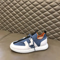 Hermes Blue Denim White Black Sneakers