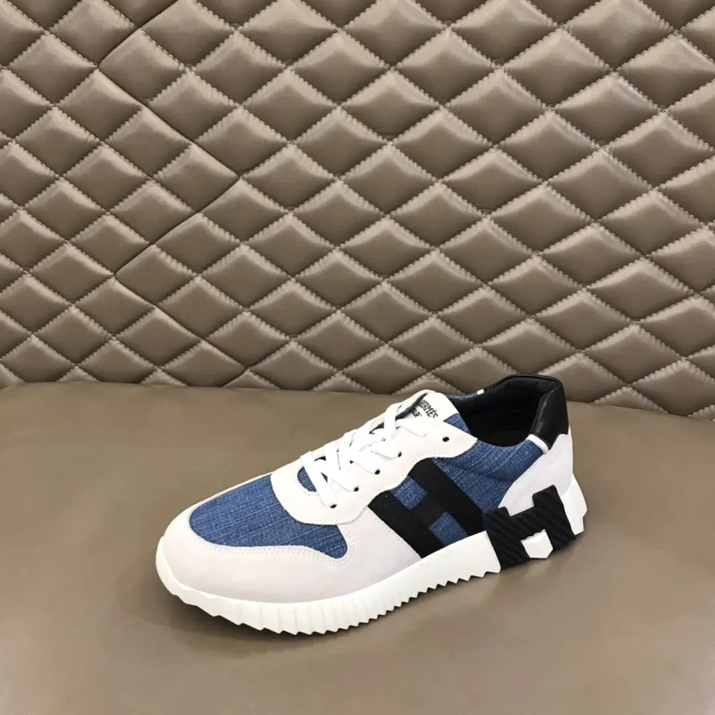 Hermes White Blue Black Sneakers
