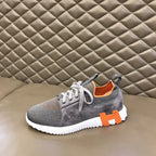 Hermes Grey Orange White Sneakers