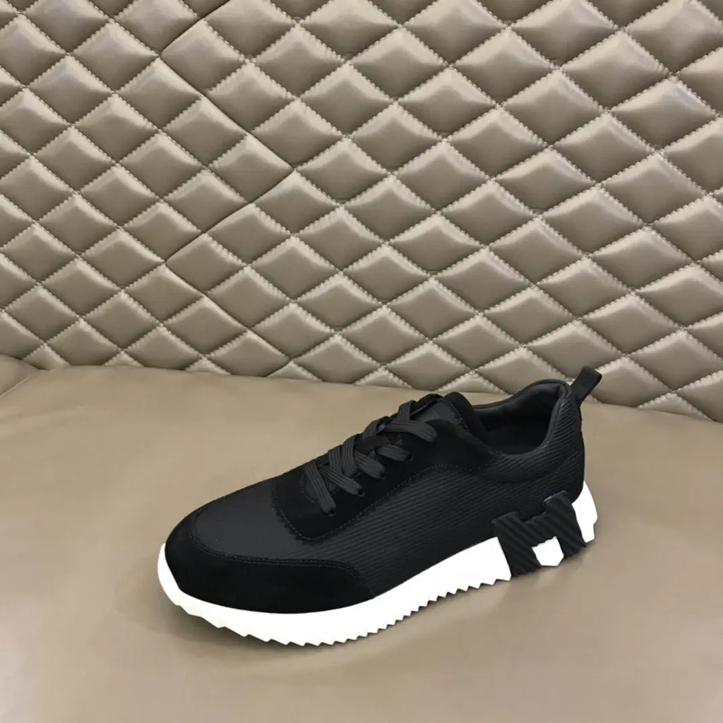 Hermes Paris Black Mesh Sneakers