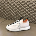 Hermes White Black Orange Sneakers