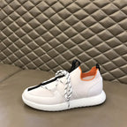 Hermes White Black Orange Sneakers