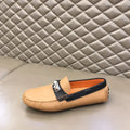 Hermès H Patent Beige Black Loafers