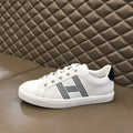 Hermes H Stripe White Black Sneakers