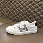 Hermes H Stripe White Black Sneakers