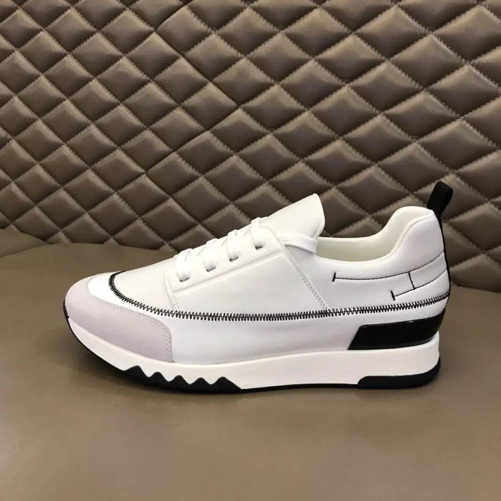 Hermes Paris White Black Sneakers