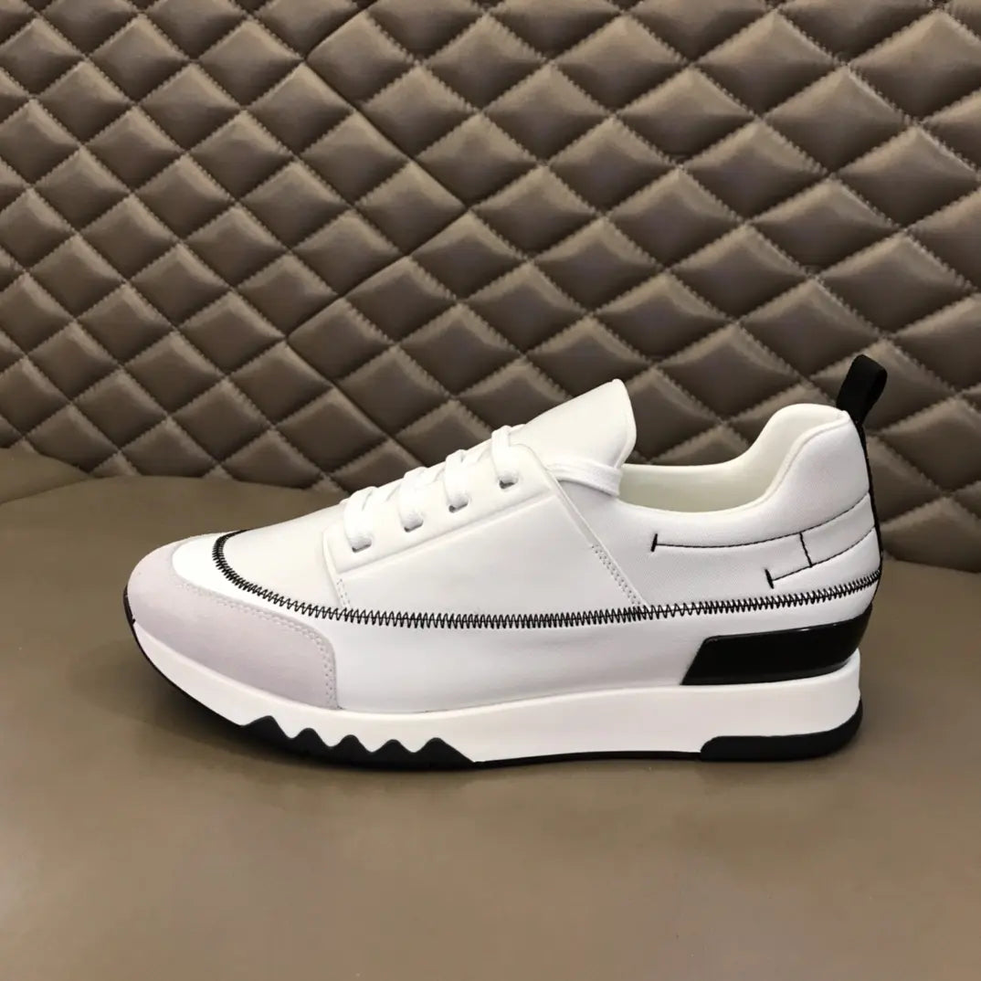 Hermes Paris White Black Sneakers