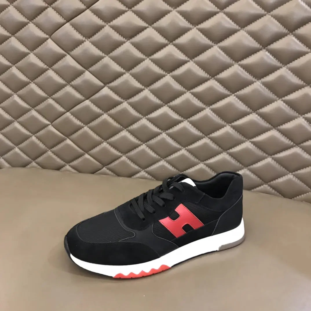 Hermès Paris Black Red White Sneakers