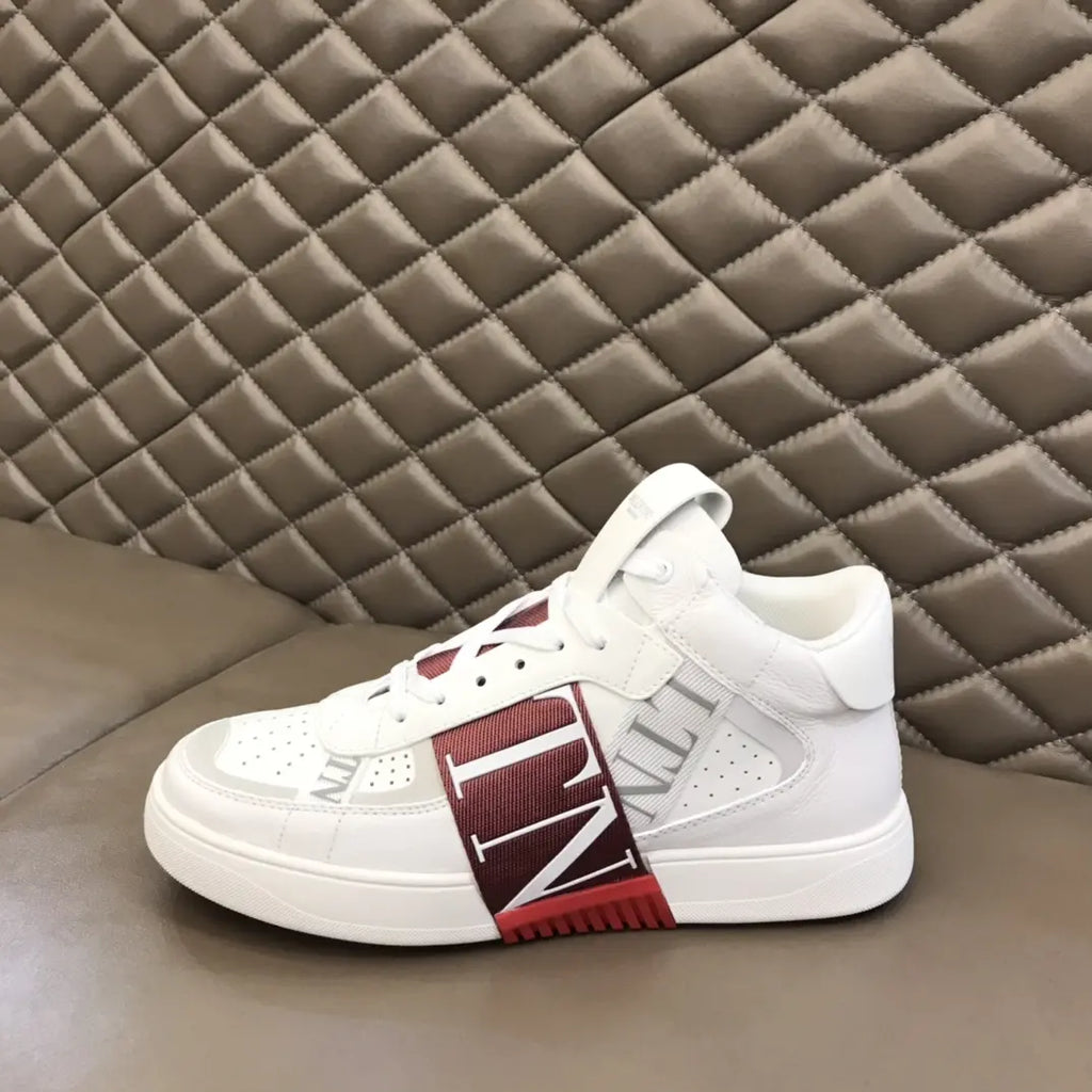 Valentino Garavani White Maroon Red Sneakers