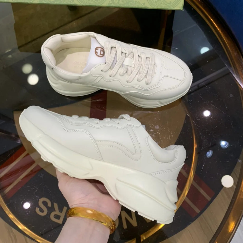 Gucci Logo Teddy Bear White Sneakers