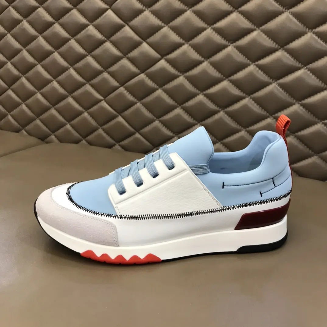 Hermes Light Blue White Red Black Sneakers