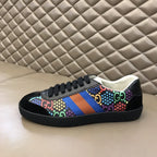 Gucci Ace Black Multicolor Orange Sneakers