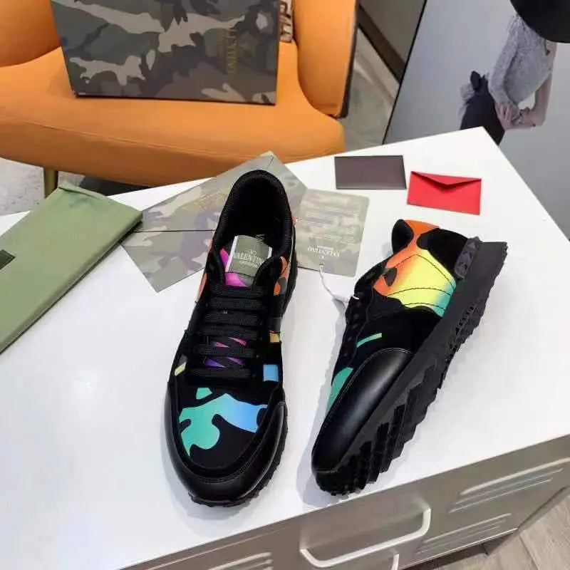 Valentino Rockrunner Black Multicolor Sneakers