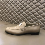 Hermes H Beige Loafers