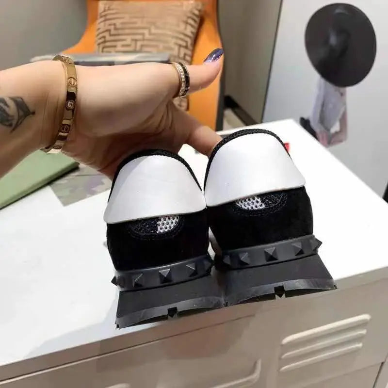 Valentino Rockrunner Black White Grey Sneakers